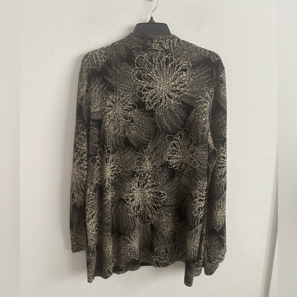 Metallic Floral Set Jacket Tank Set L Mature Elegant Artsy Party Evening - Picture 2 of 4